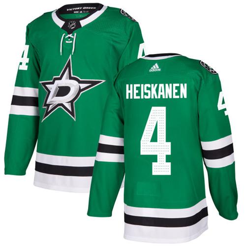 Adidas Men Dallas Stars #4 Miro Heiskanen Green Home Authentic Stitched NHL Jersey->dallas stars->NHL Jersey